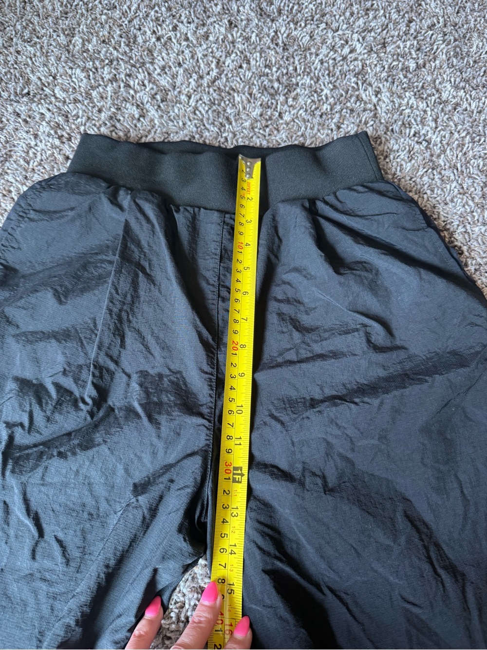 Zara Black Windbreaker Pants Pull On Straight Wide Leg 31.5 Inseam Size S - Picture 7 of 9
